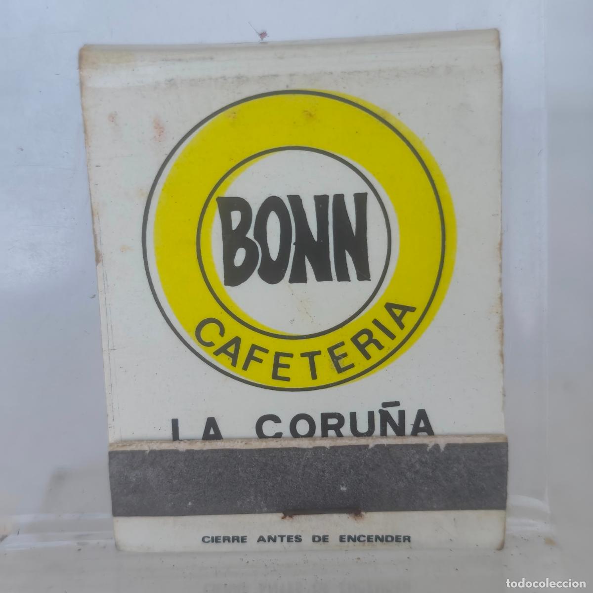 Cajas de Cerillas: Caja de cerillas f&oacute;sforos CAFETER&Iacute;A BONN A LA CORU&Ntilde;A