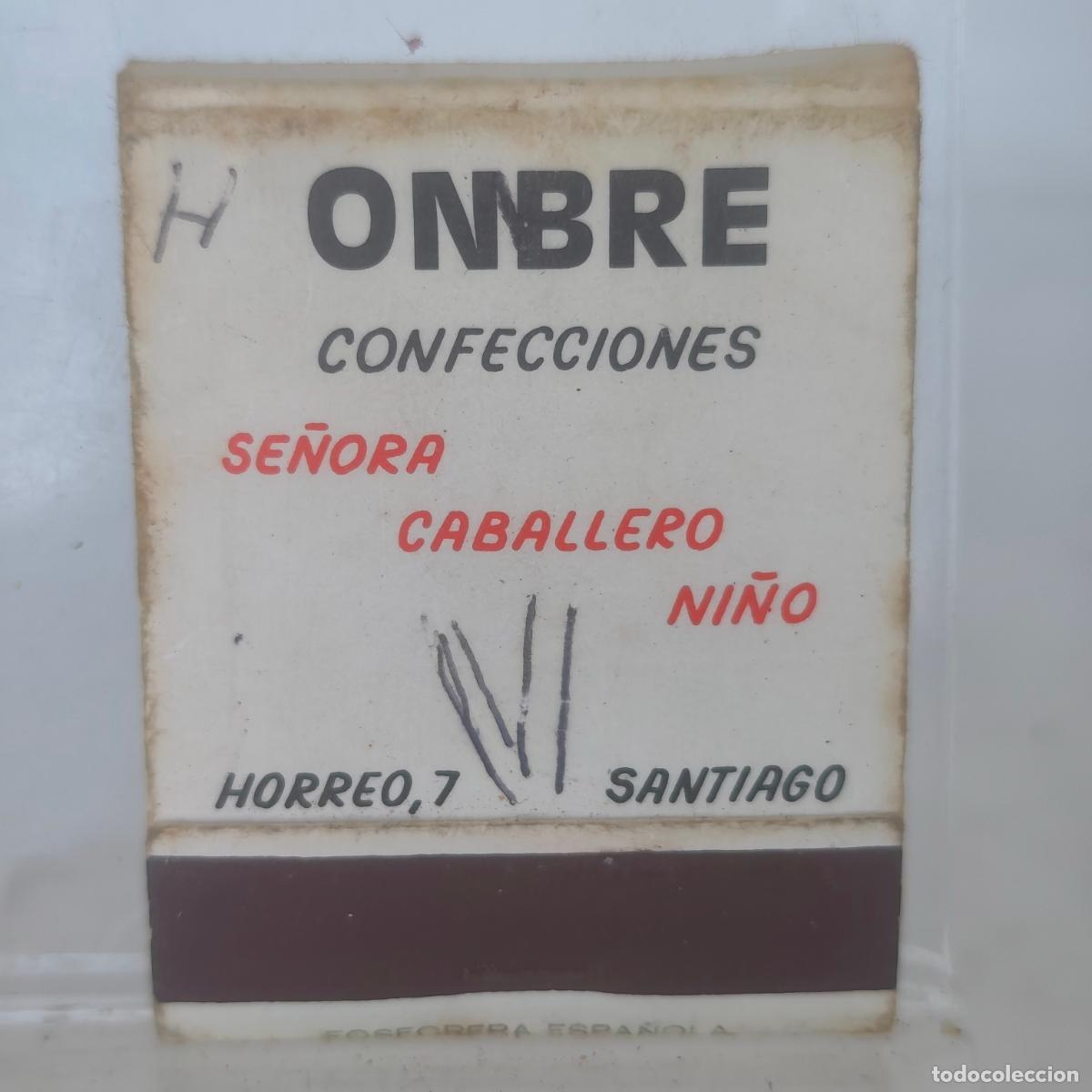 Cajas de Cerillas: Caja de cerillas f&oacute;sforos COU 73/74 CONFECCI&Oacute;NES A LA CORU&Ntilde;A