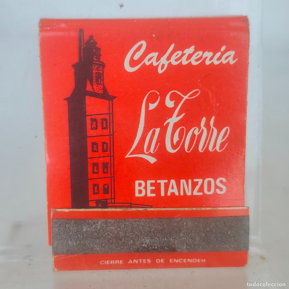 Cajas de Cerillas: Caja de cerillas f&oacute;sforos CAFETER&Iacute;A LA TORRE BETANZOS A LA CORU&Ntilde;A