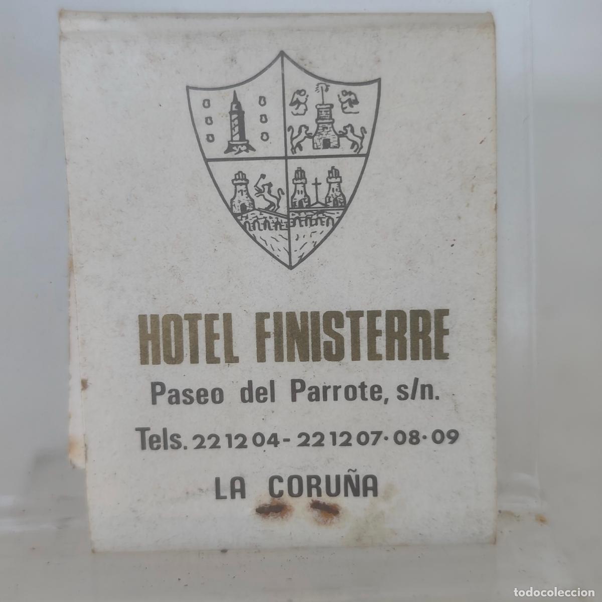Cajas de Cerillas: Caja de cerillas f&oacute;sforos HOTEL FINISTERRE A LA CORU&Ntilde;A