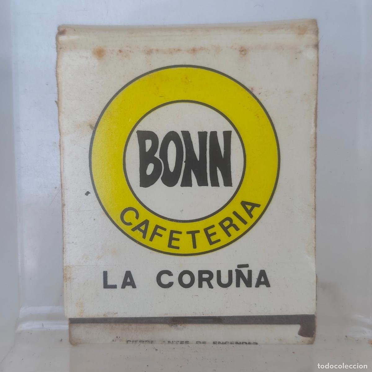 Cajas de Cerillas: Caja de cerillas f&oacute;sforos CAFETER&Iacute;A BONN A LA CORU&Ntilde;A