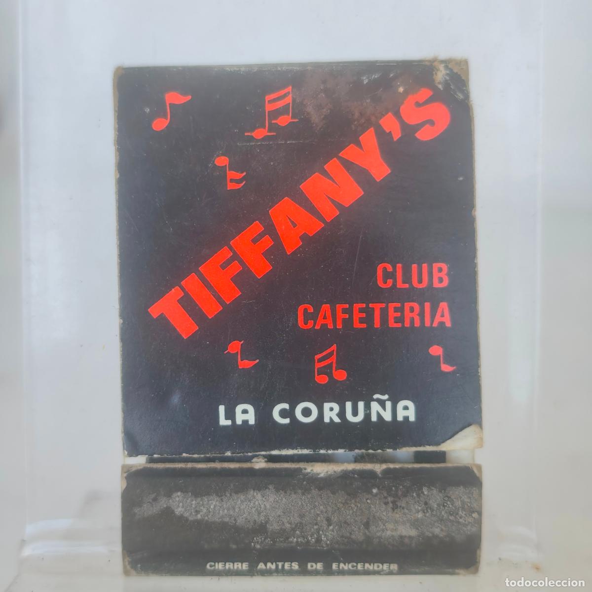 Cajas de Cerillas: Caja de cerillas f&oacute;sforos CLUB TIFFANY'S A LA CORU&Ntilde;A