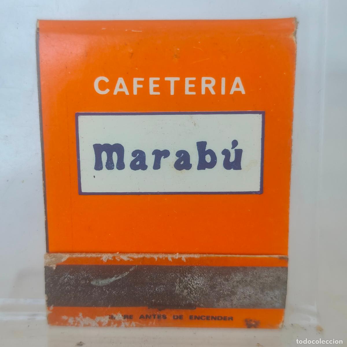 Cajas de Cerillas: Caja de cerillas f&oacute;sforos CAFETER&Iacute;A MARAB&Uacute; A LA CORU&Ntilde;A