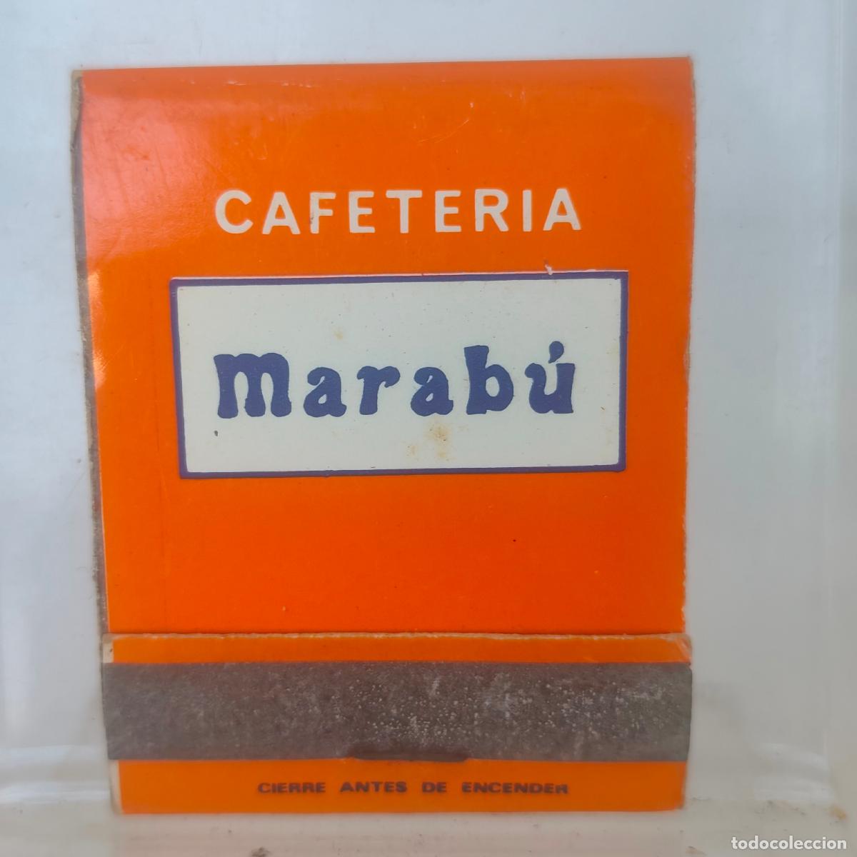 Cajas de Cerillas: Caja de cerillas f&oacute;sforos CAFETER&Iacute;A MARAB&Uacute; A LA CORU&Ntilde;A
