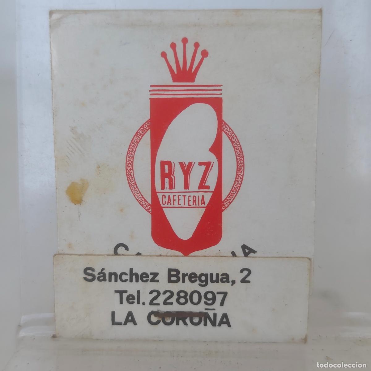 Cajas de Cerillas: Caja de cerillas f&oacute;sforos CAFETER&Iacute;A RYZ A LA CORU&Ntilde;A