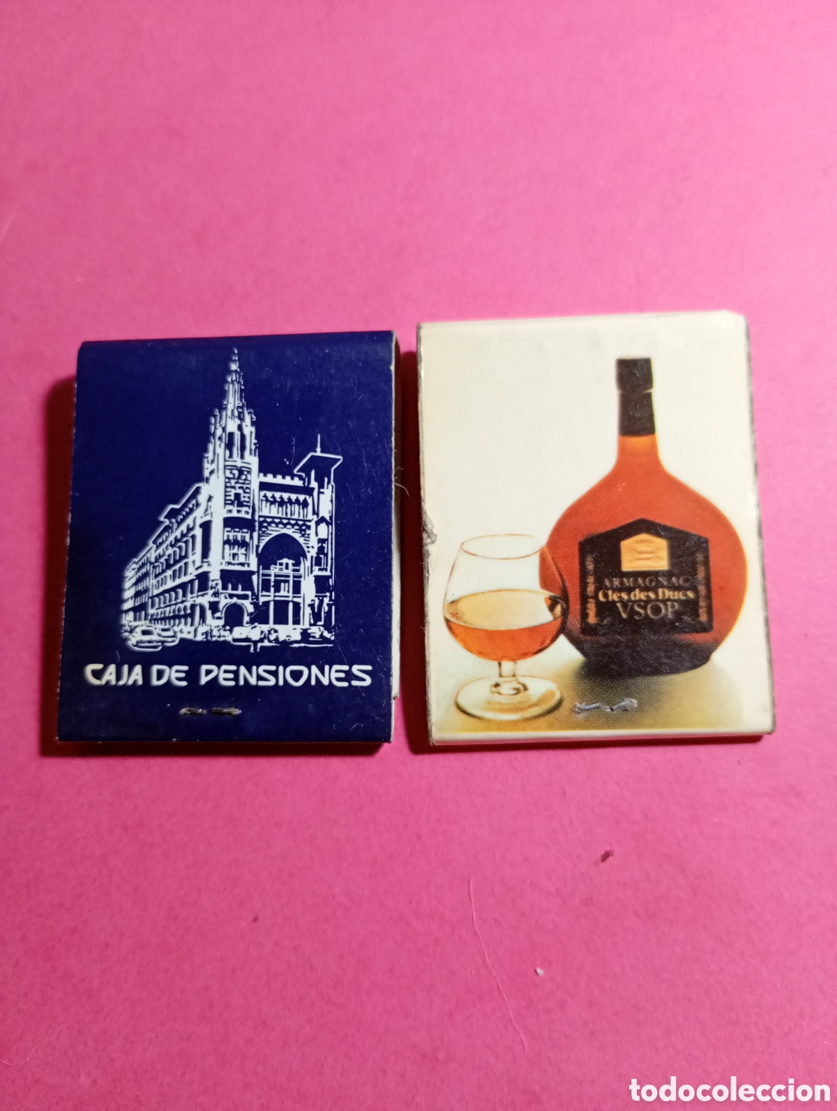 Cajas de Cerillas: CERILLAS CARPETA DOS: ''LA CAIXA'' Y ''ARMAGNAC CL&Eacute;S DES DUCS''