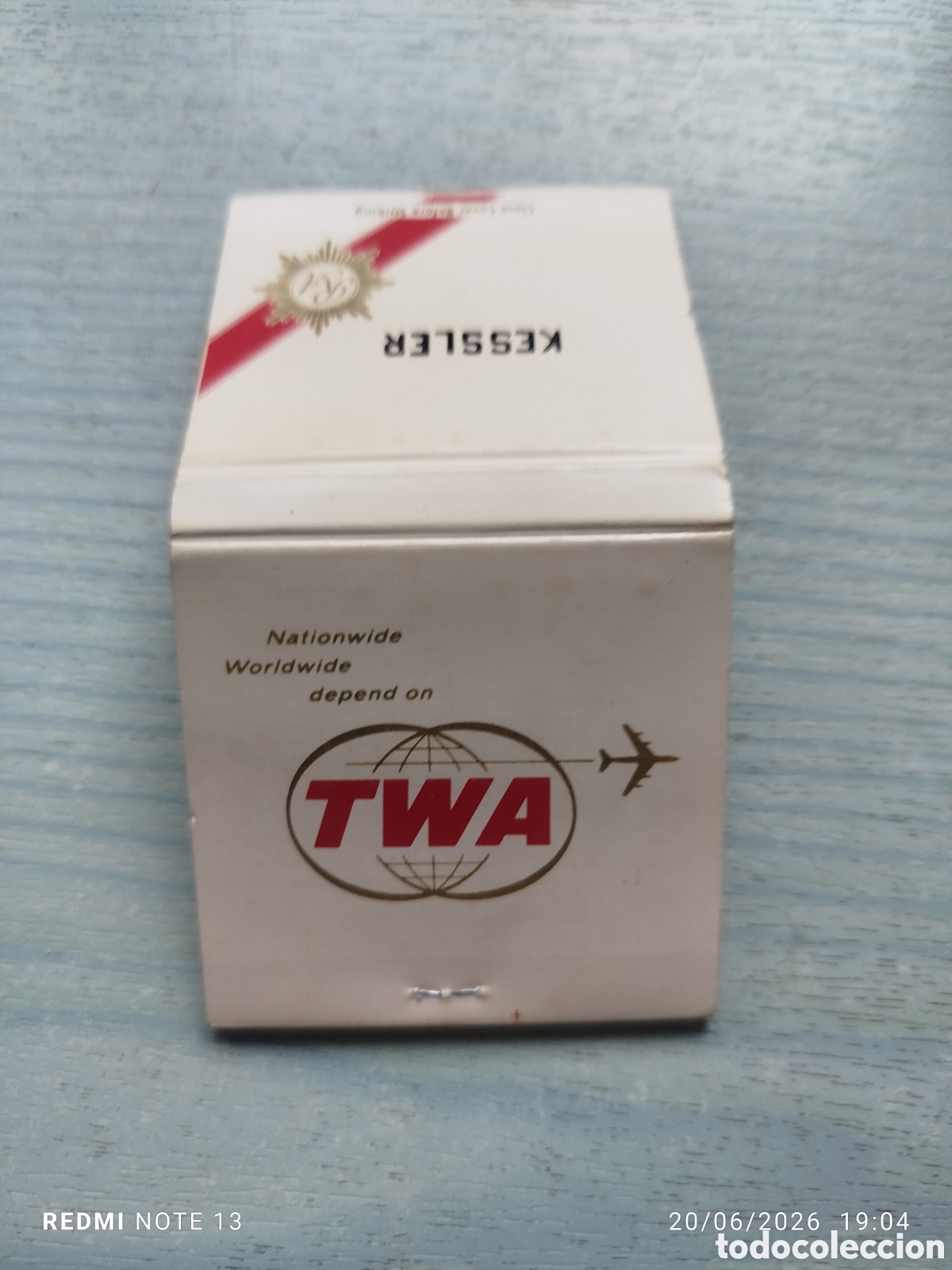 Cajas de cerillas: caja cerillas aerolineas TWA