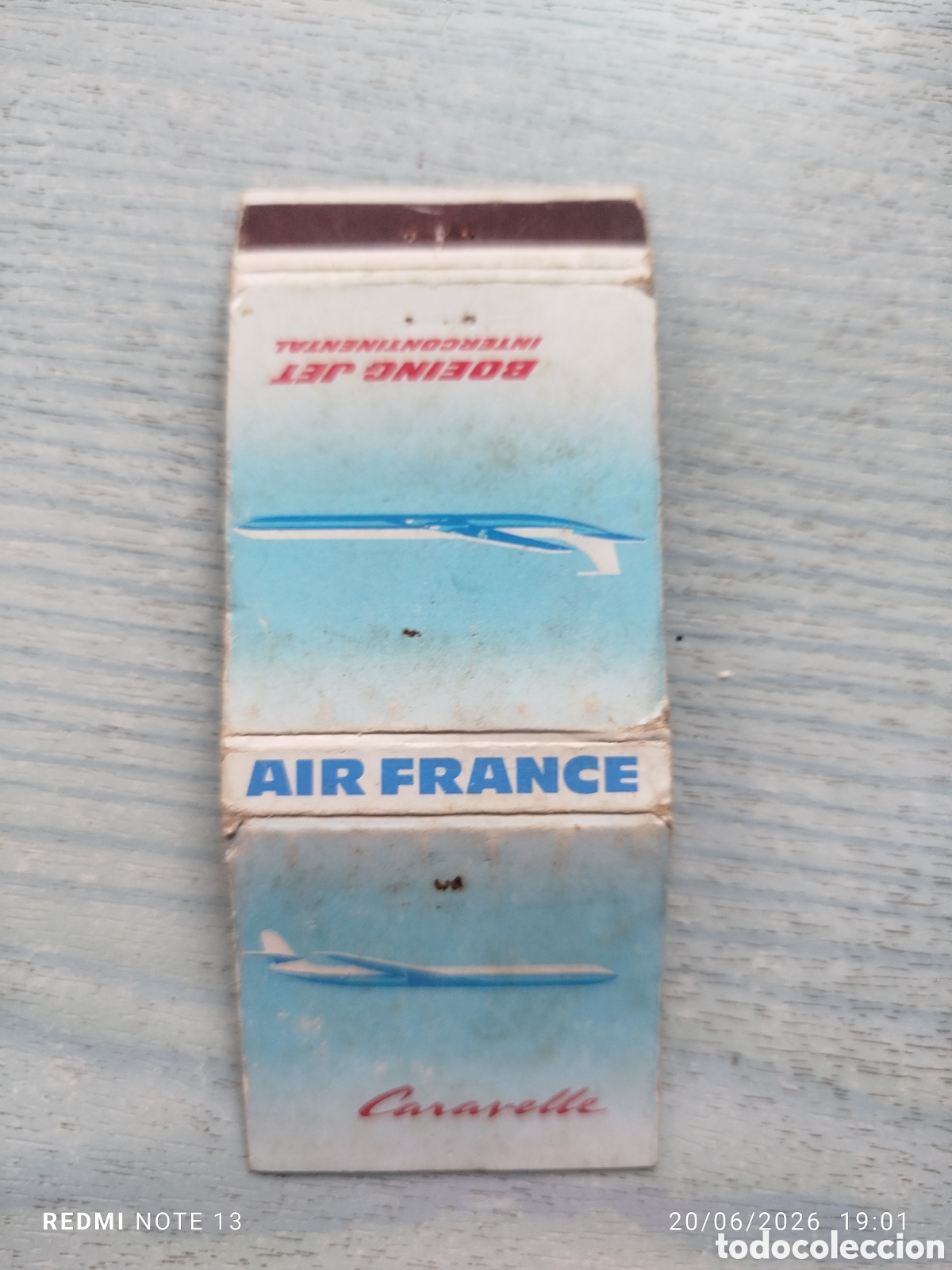 Cajas de cerillas: caja cerillas en plancha aerolineas air france CARAVELLA--