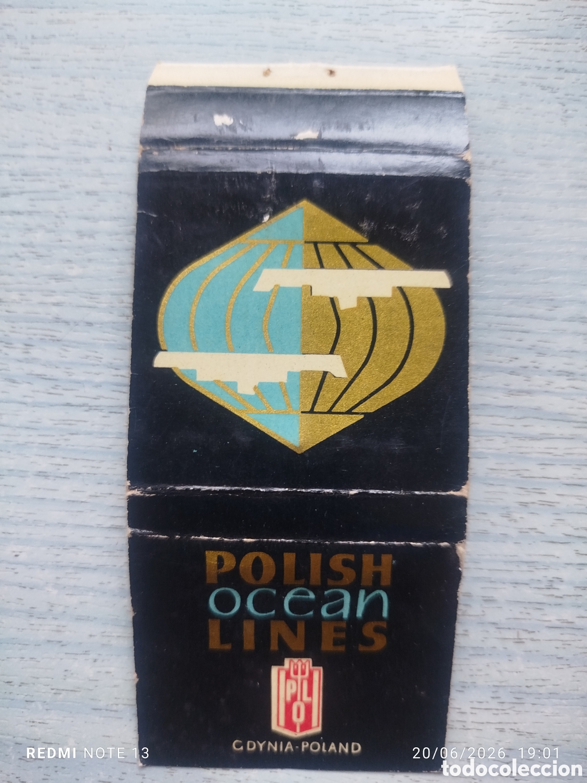 Cajas de cerillas: caja cerillas en plancha COMP&Ntilde;IA NAVIERA polish