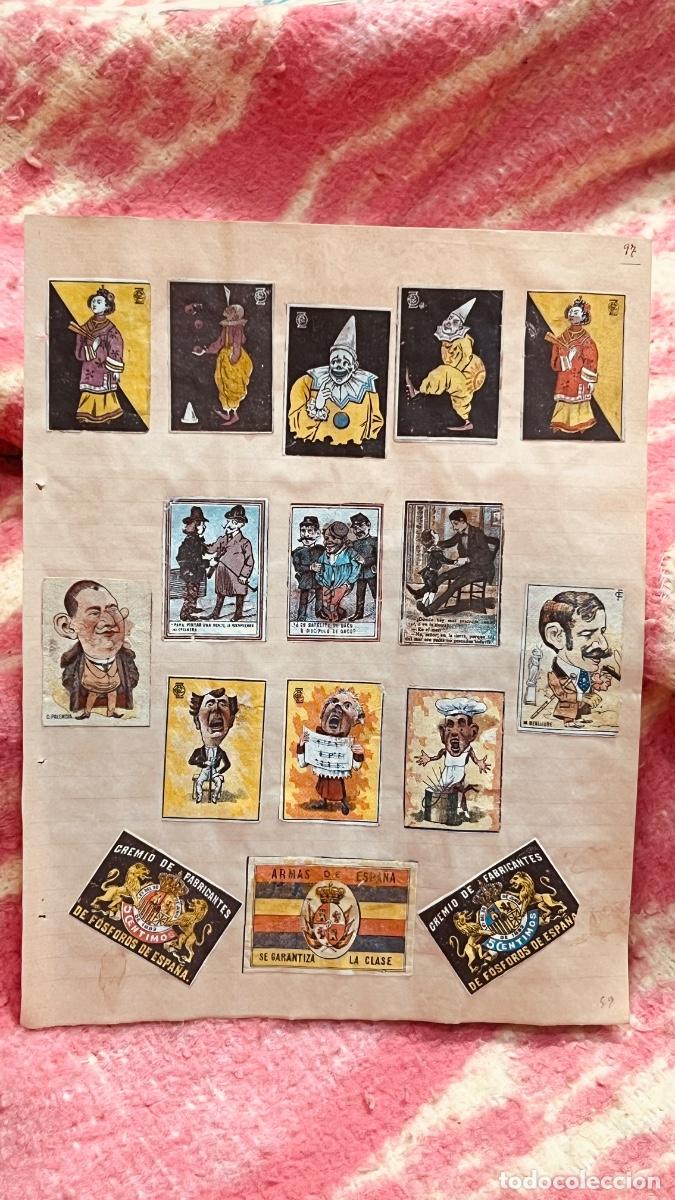 Cajas de cerillas: 16 cromos filumenismo cajas de cerillas gremio fabricantes personajes s XIX ppio S XX colecci&oacute;n