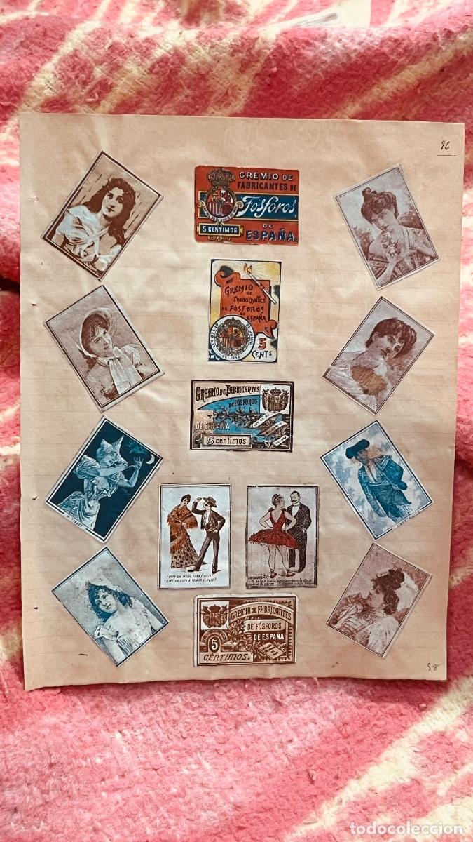 Cajas de cerillas: 14 cromos filumenismo cajas de cerillas gremio fabricantes personajes s XIX ppio S XX colecci&oacute;n