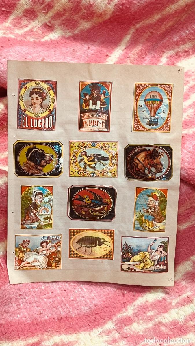 Cajas de cerillas: 12 cromos filumenismo cajas de cerillas personajes mujeres Garay lucero s XIX ppio S XX colecci&oacute;n