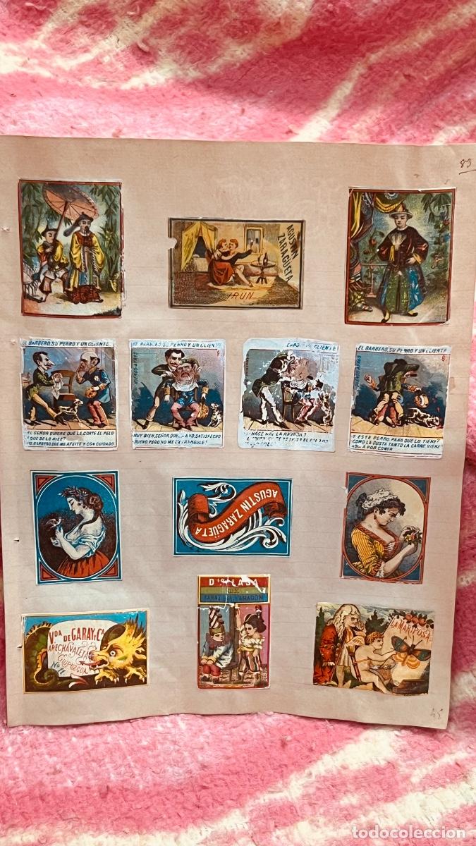 Cajas de cerillas: 13 cromos filumenismo cajas cerillas personajes mujeres Garay zarag&uuml;eta s XIX ppio S XX colecci&oacute;n