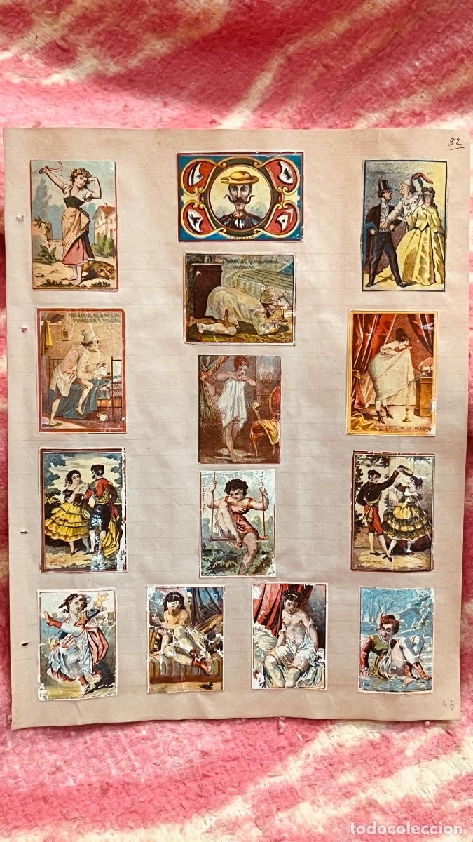 Cajas de cerillas: 14 cromos filumenismo cajas cerillas personajes mujeres satiricas s XIX ppio S XX colecci&oacute;n