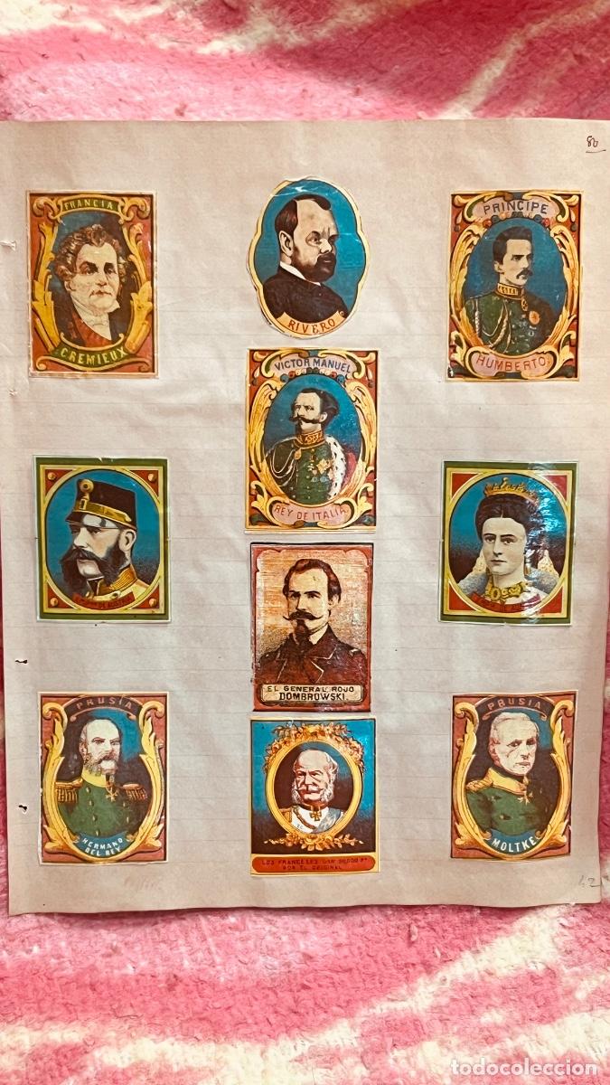 Cajas de cerillas: 10 cromos filumenismo cajas cerillas personajes publicos s XIX ppio S XX colecci&oacute;n