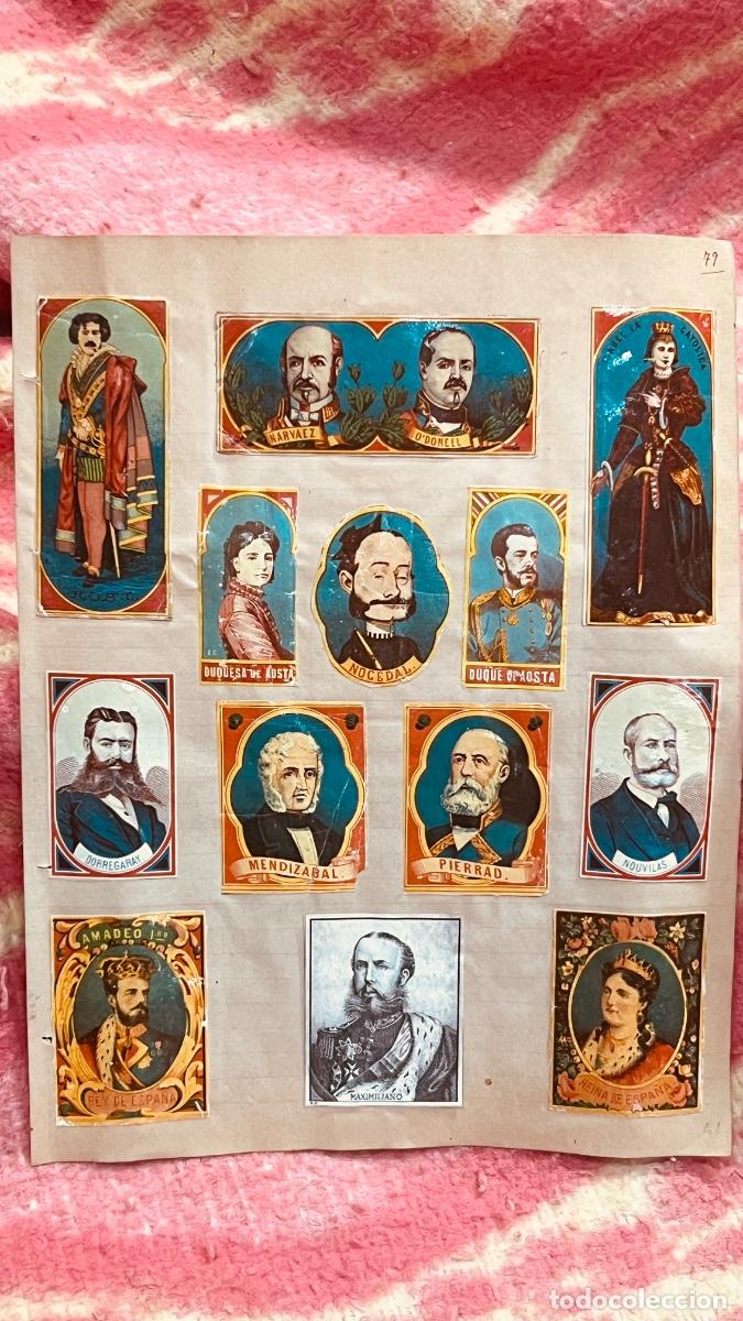 Cajas de cerillas: 13 cromos filumenismo cajas cerillas personajes publicos Narv&aacute;ez o&rsquo;donell s XIX ppio S XX colecci&oacute;n