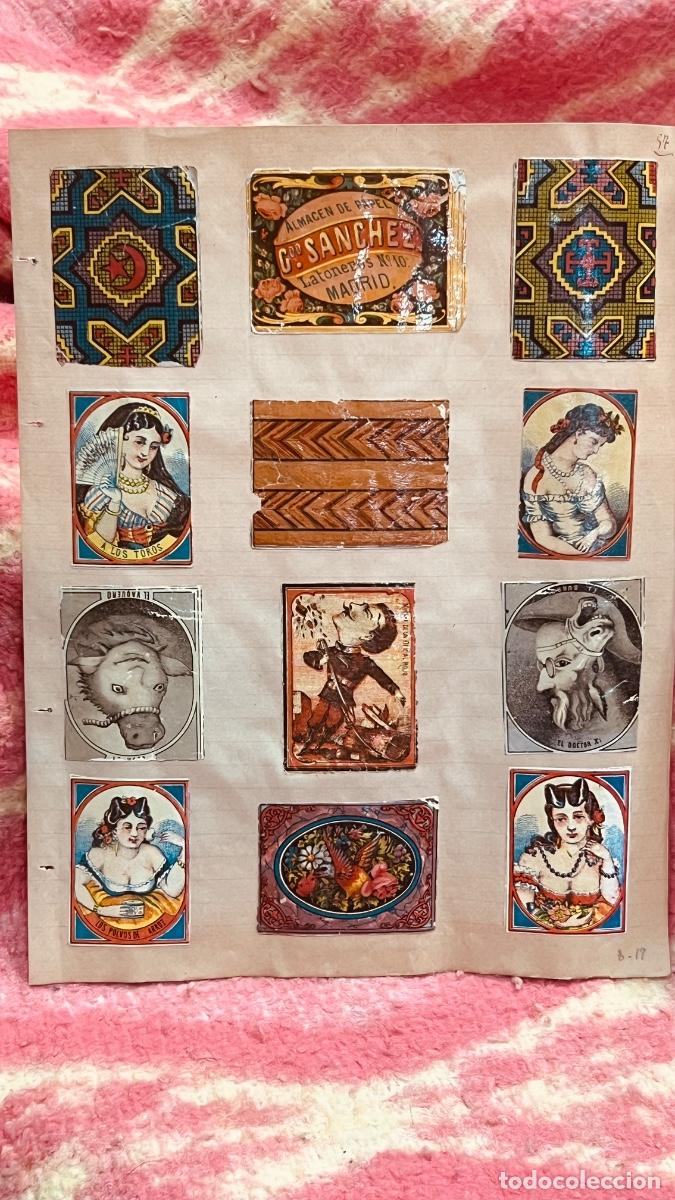 Cajas de cerillas: 12 cromos filumenismo cajas cerillas personajes mujeres S&aacute;nchez s XIX ppio S XX colecci&oacute;n