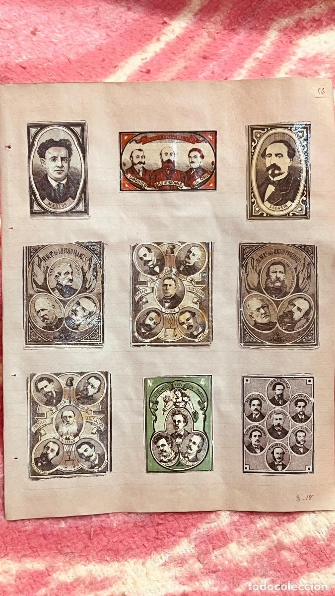 Cajas de cerillas: 12 cromos filumenismo cajas cerillas personajes politicos s XIX ppio S XX colecci&oacute;n