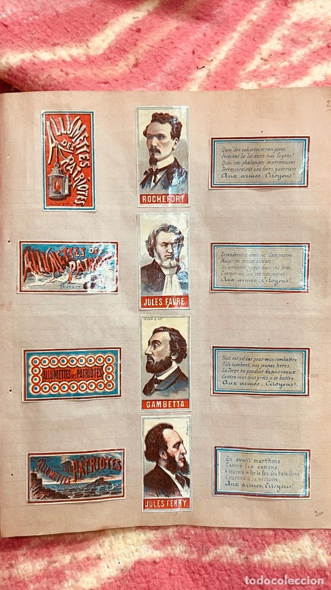 Cajas de cerillas: 12 cromos filumenismo cajas cerillas personajes p&uacute;blicos politicos Francia XIX ppio S XX colecci&oacute;n