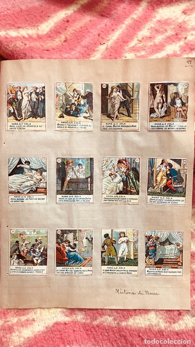 Cajas de cerillas: 12 cromos filumenismo cajas cerillas nana emile zola episodios s XIX ppio S XX colecci&oacute;n