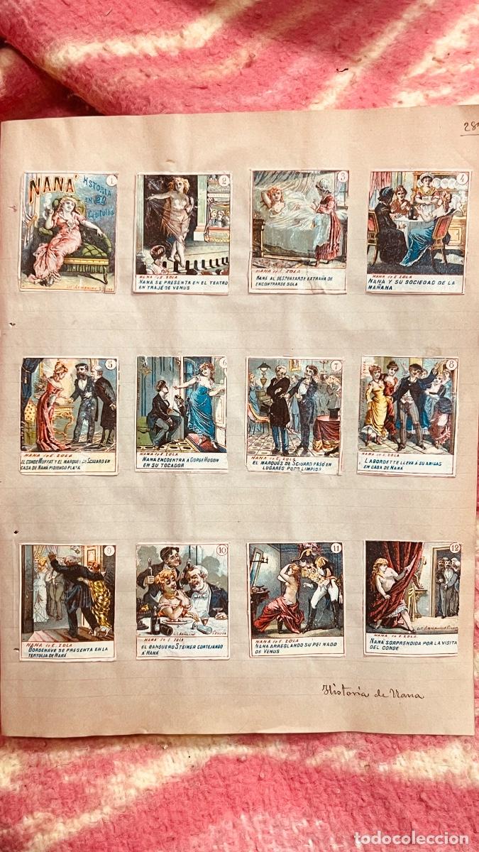 Cajas de cerillas: 12 cromos filumenismo cajas cerillas nana emile zola episodios s XIX ppio S XX colecci&oacute;n