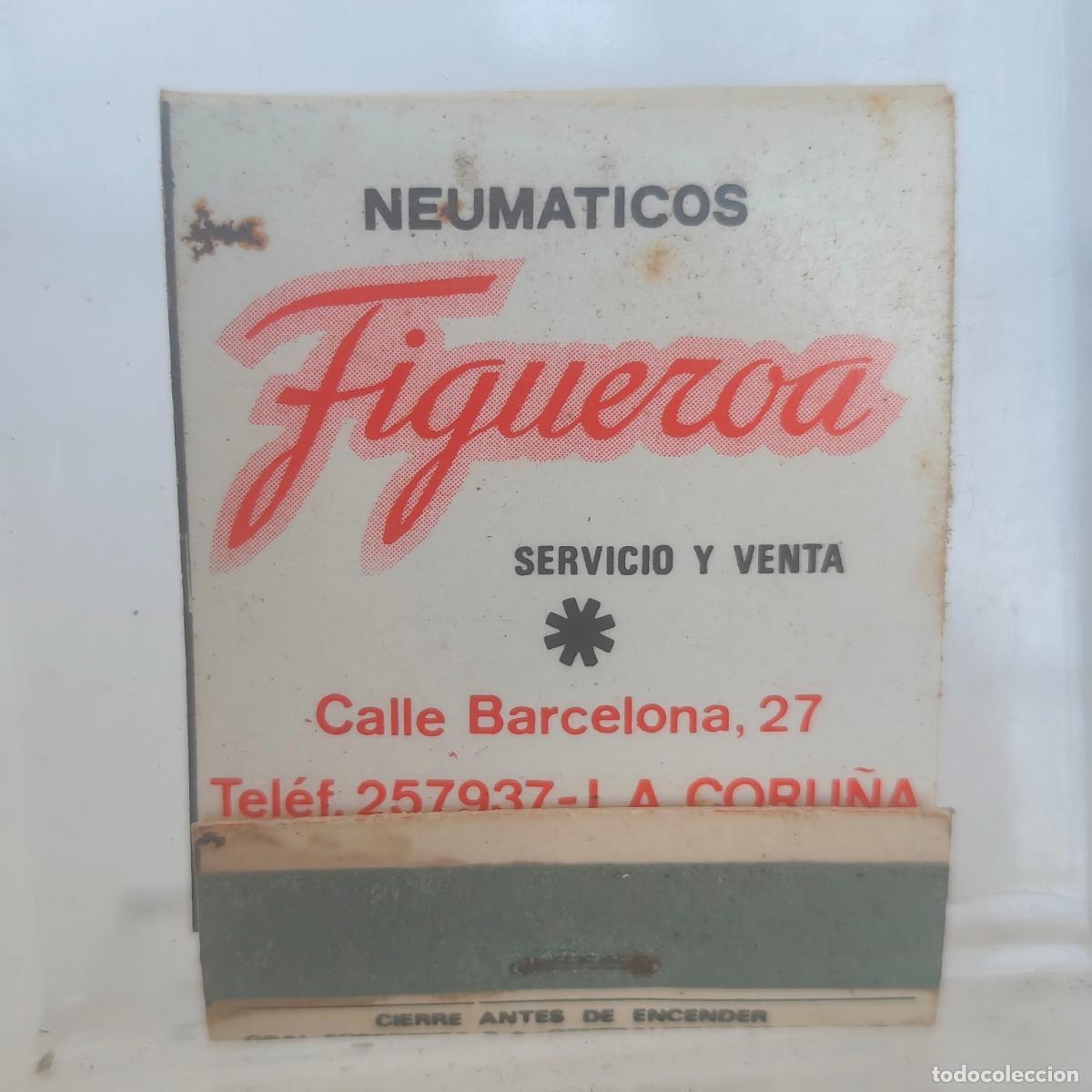 Cajas de cerillas: Caja de cerillas f&oacute;sforos NEUM&Aacute;TICOS FIGUEROA A LA CORU&Ntilde;A