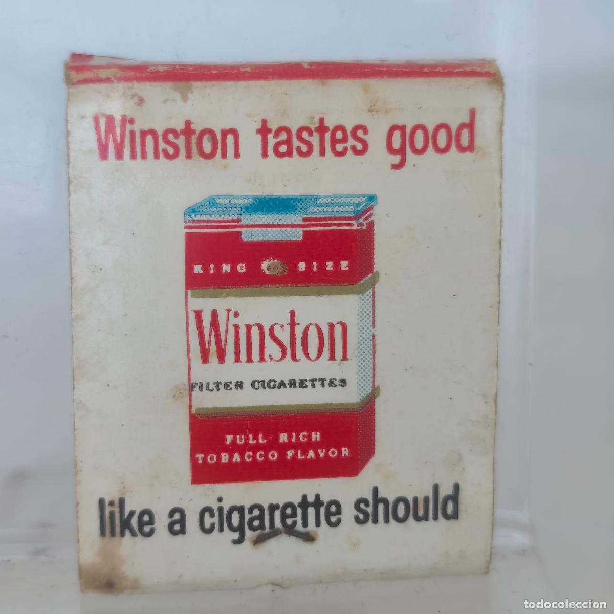 Cajas de cerillas: Caja de Cerillas de tabaco Winston PUBLICIDAD