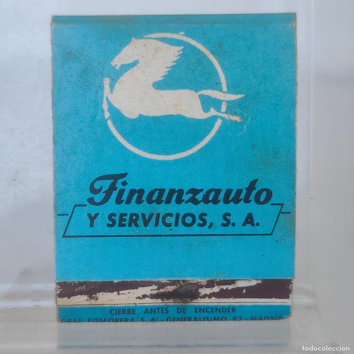 Cajas de cerillas: Caja de Cerillas de FINANZAUTO PEGASO PUBLICIDAD