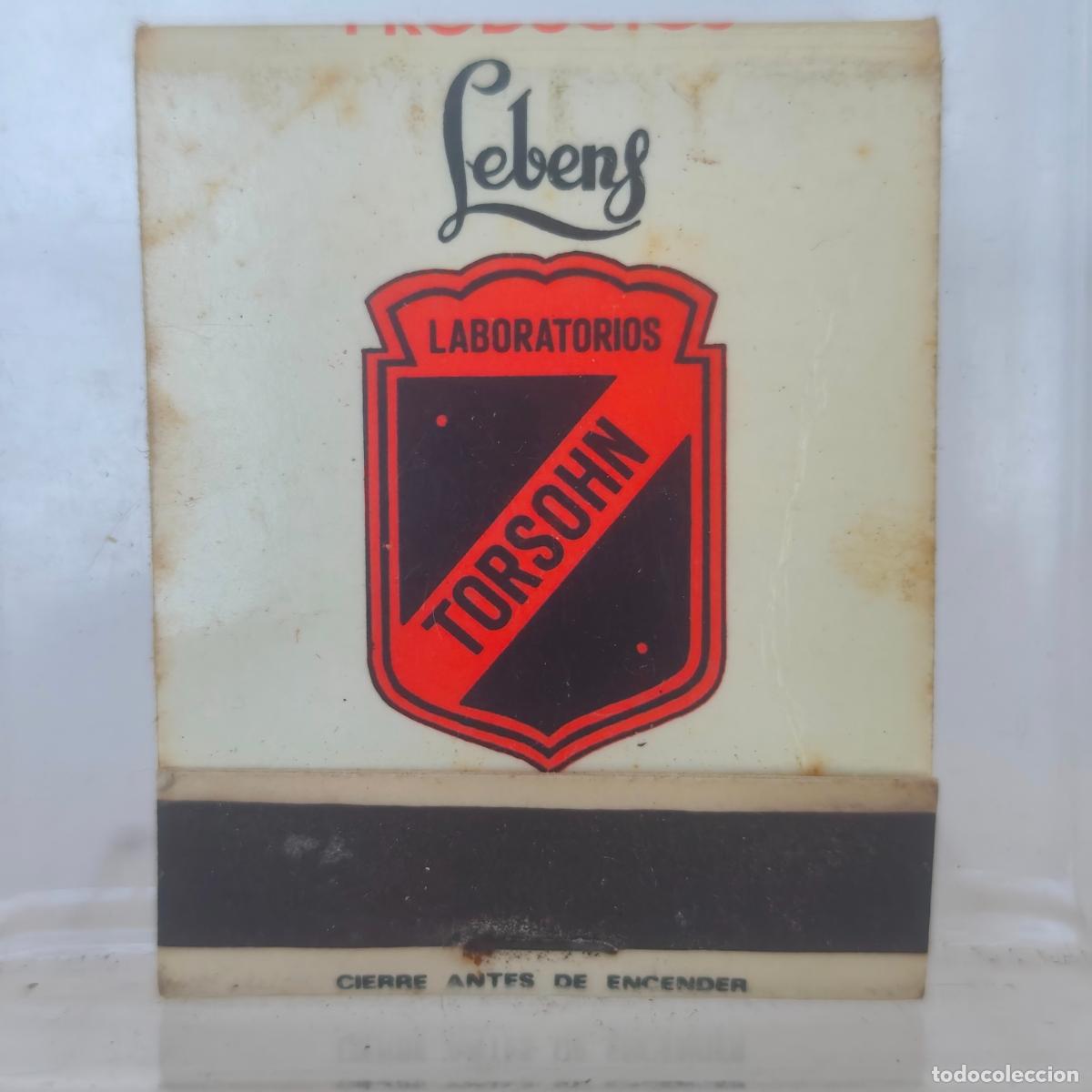Cajas de cerillas: Caja de Cerillas de laboratorios torsohn PUBLICIDAD