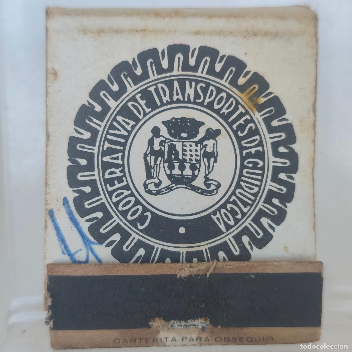 Cajas de cerillas: Caja de Cerilla COOPERATIVA DE TRANSPORTES DE GUIP&Uacute;ZCOA PUBLICIDAD