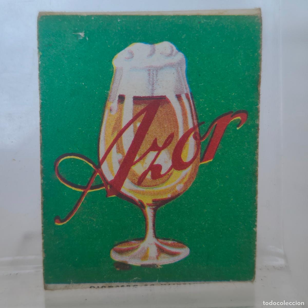 Cajas de cerillas: Caja de Cerilla CERVEZA AZOR PUBLICIDAD