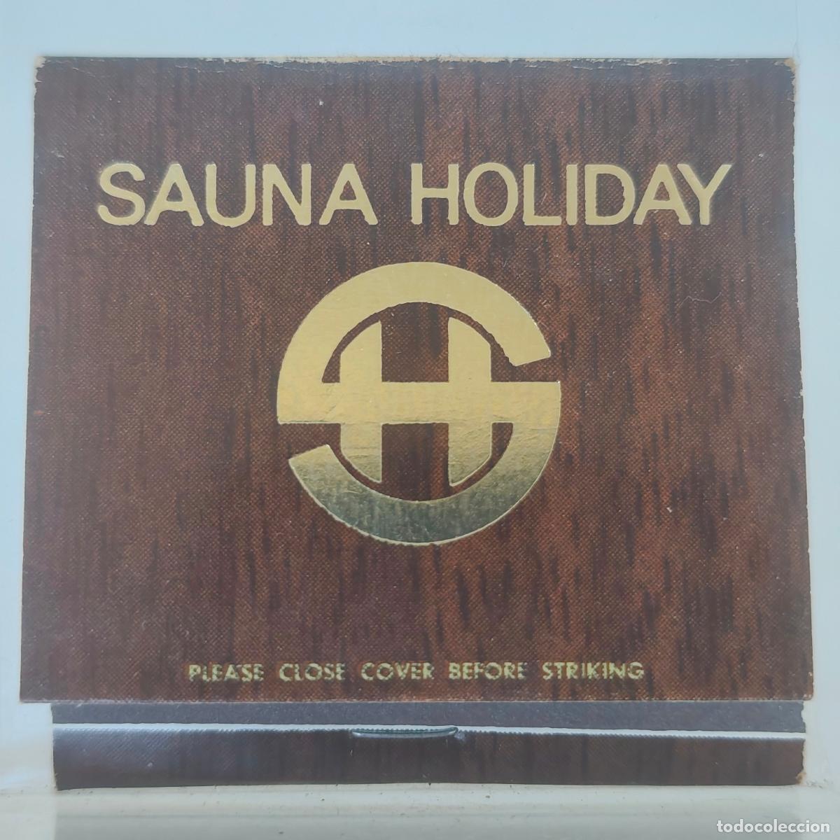 Cajas de cerillas: Caja de Cerilla SAUNA HOLIDAY PUBLICIDAD