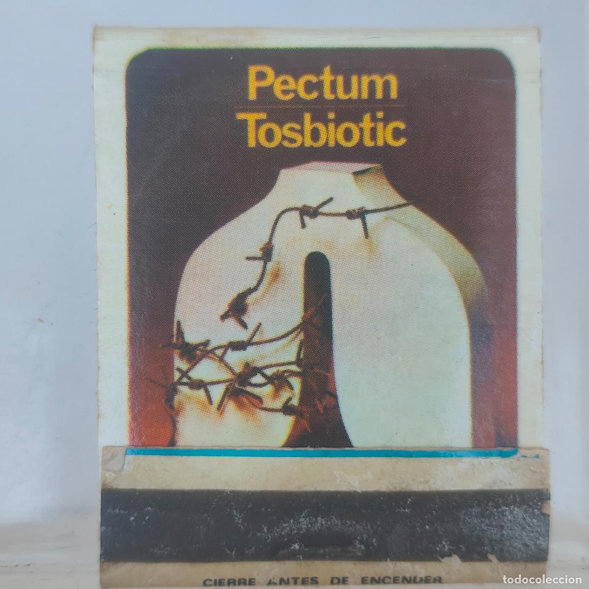 Cajas de cerillas: Caja de Cerilla PECTUM TOSBIOTIC PUBLICIDAD