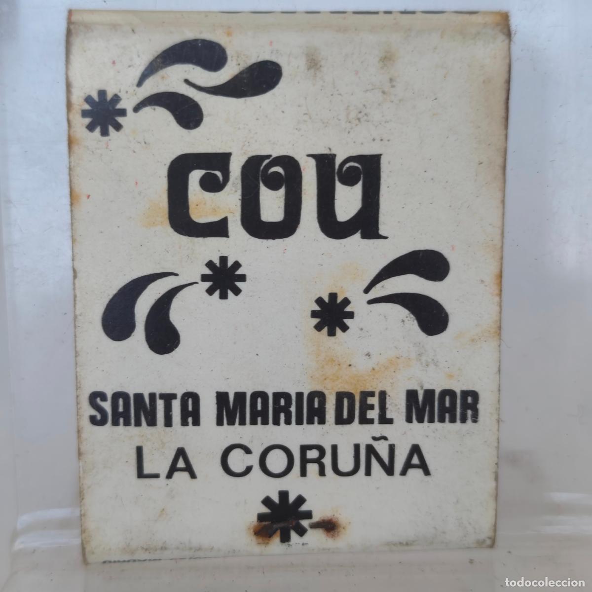 Cajas de cerillas: Caja de Cerillas f&oacute;sforos cou excursi&oacute;n Santa Mar&iacute;a del Mar CORU&Ntilde;A