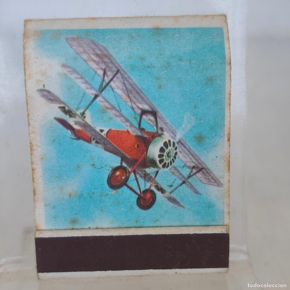 Cajas de cerillas: Caja de Cerillas f&oacute;sforos Pfalz triplano Alemania 1917