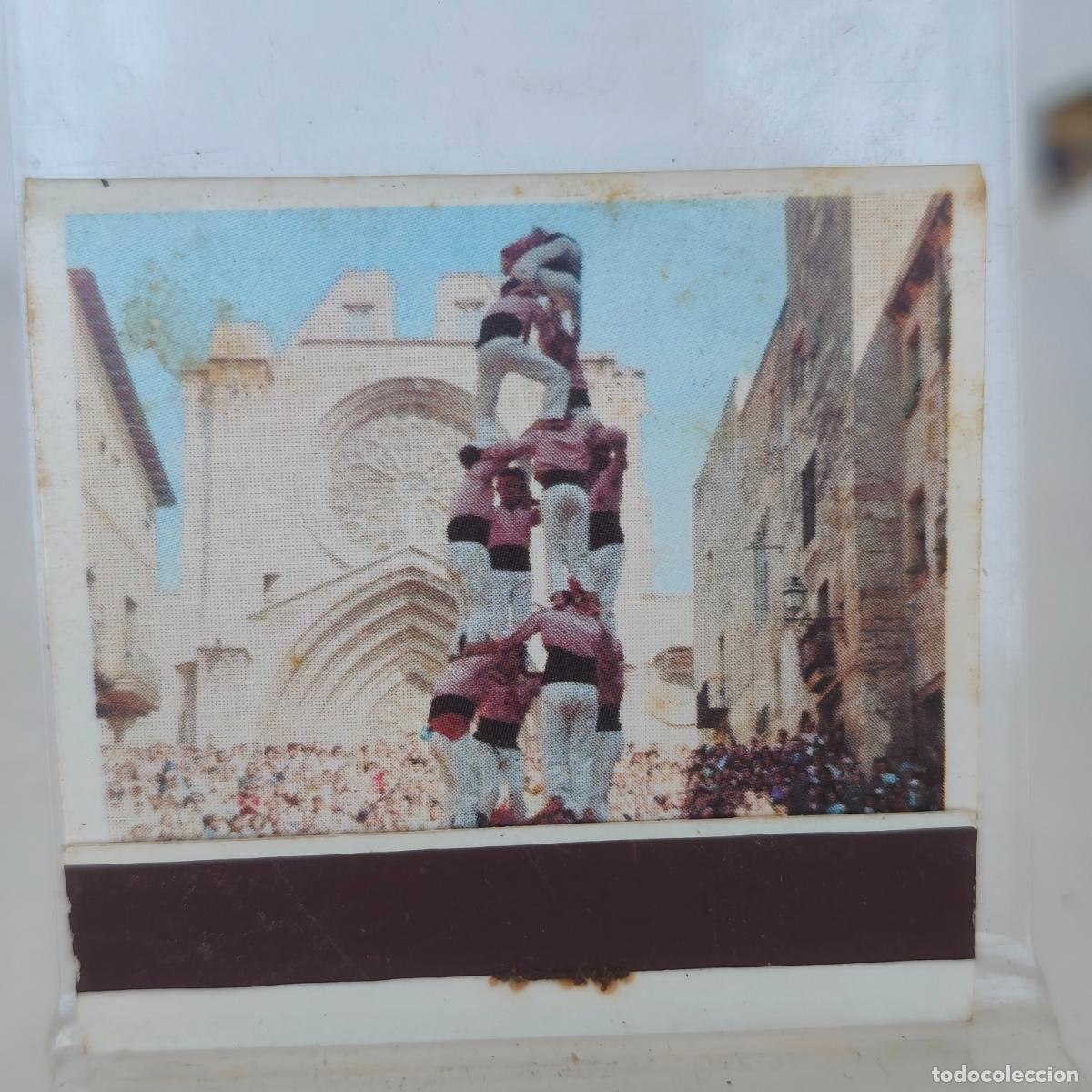 Cajas de cerillas: Caja de Cerillas f&oacute;sforos fiestas y ferias de Espa&ntilde;a 36 castellers Tarragona