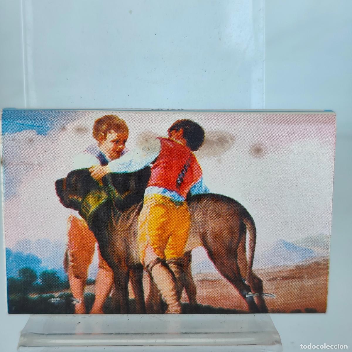 Cajas de cerillas: CAJA DE CERILLAS f&oacute;sforos goya dos ni&ntilde;os con un mast&iacute;n