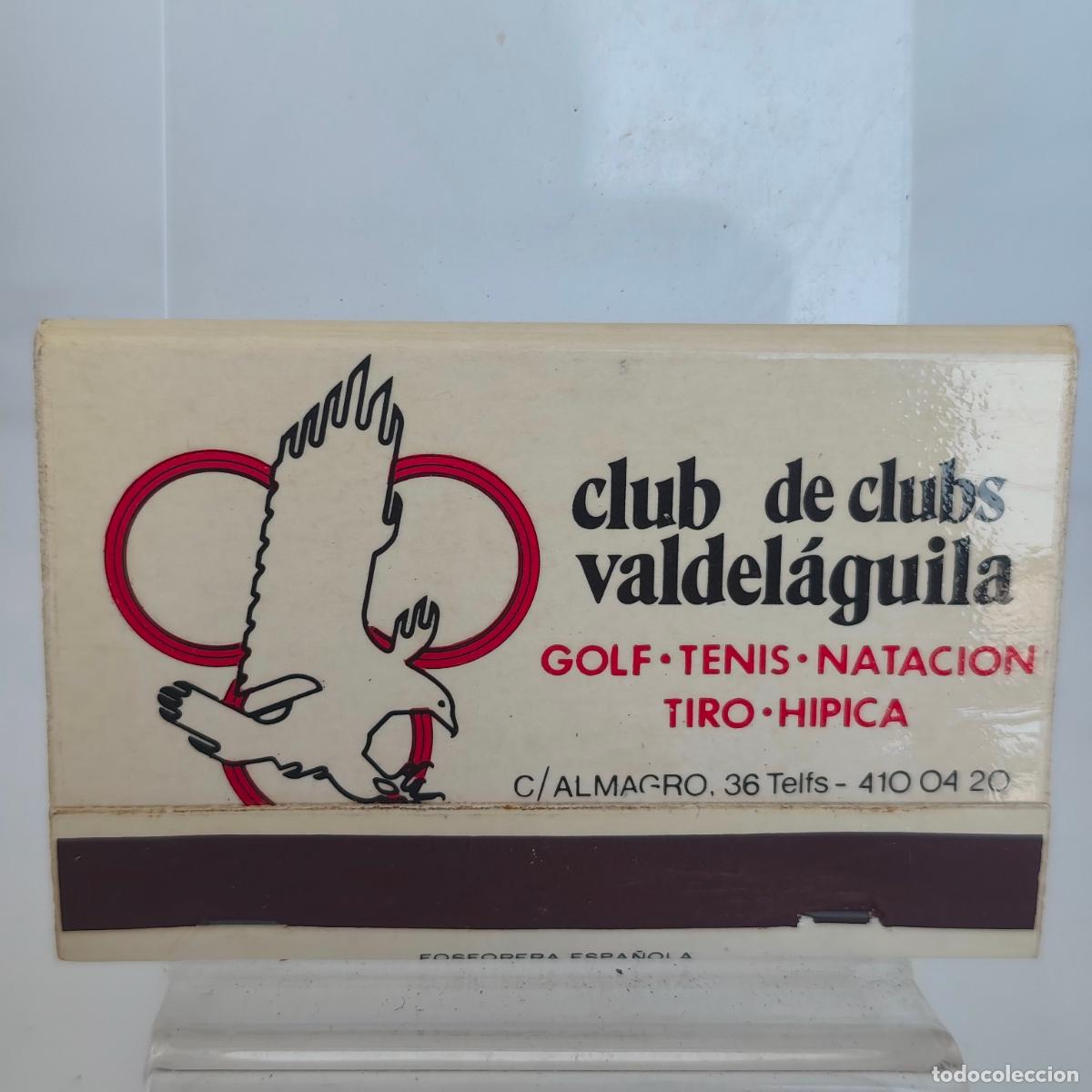 Cajas de cerillas: CAJA DE CERILLAS f&oacute;sforos club valdelaguila Villalba Madrid