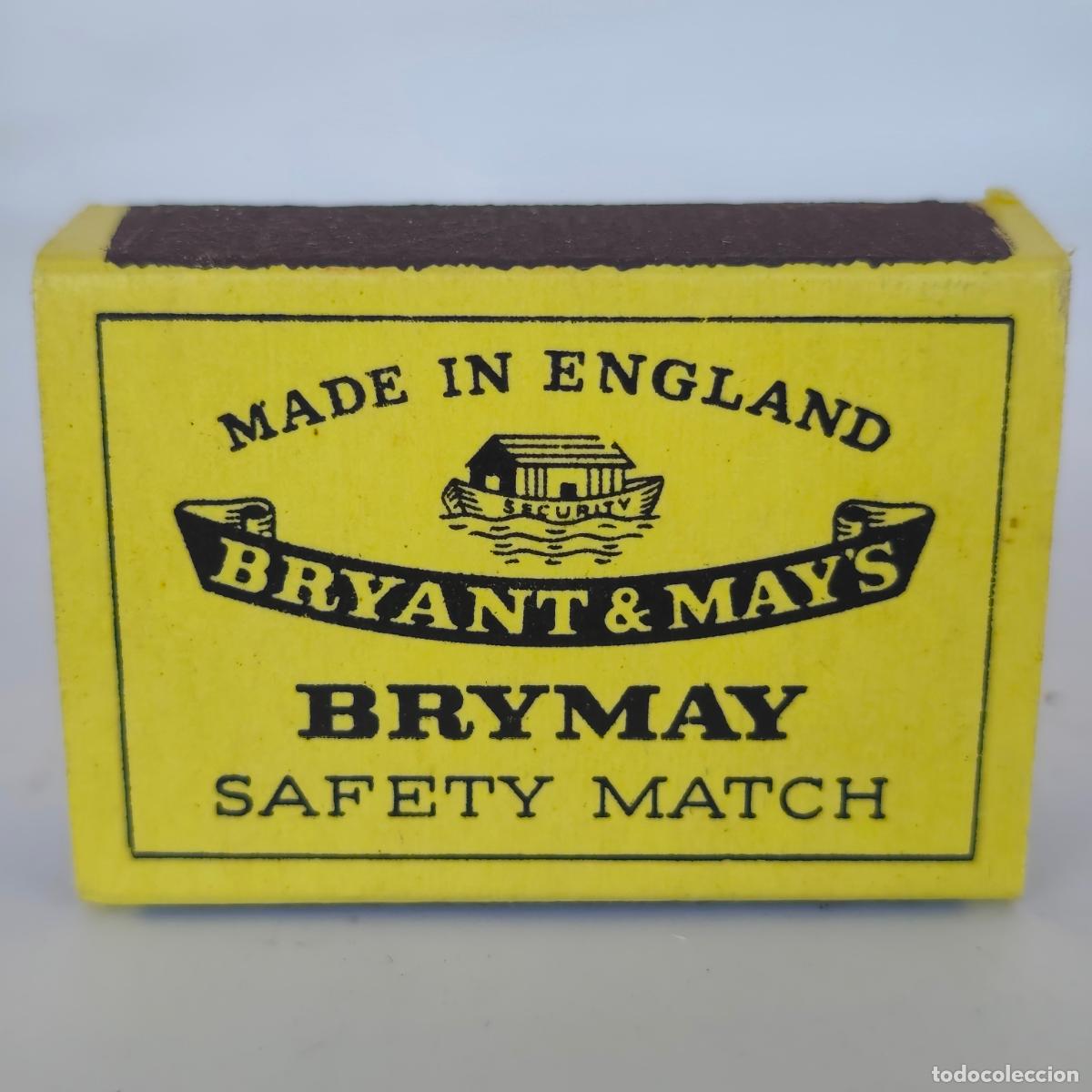 Cajas de cerillas: CAJA DE CERILLAS BRYANT & MAY'S - MADE IN ENGLAND - f&oacute;sforos