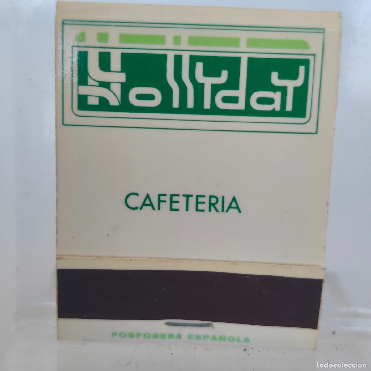 Cajas de cerillas: CAJA DE CERILLAS f&oacute;sforos PUBLICIDAD cafeter&iacute;a hollyday