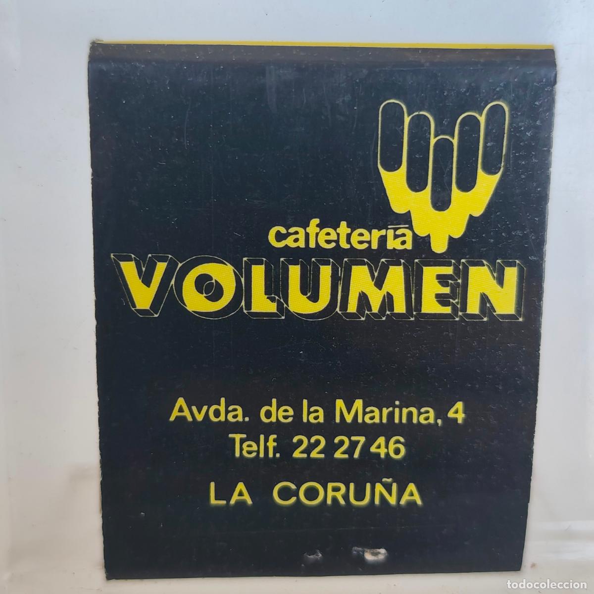 Cajas de cerillas: CAJA DE CERILLAS f&oacute;sforos PUBLICIDAD cafeter&iacute;a volumen a La Coru&ntilde;a