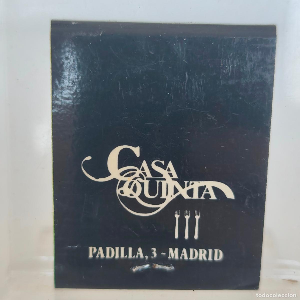 Cajas de cerillas: CAJA DE CERILLAS F&Oacute;SFOROS CASA QUINTA MADRID