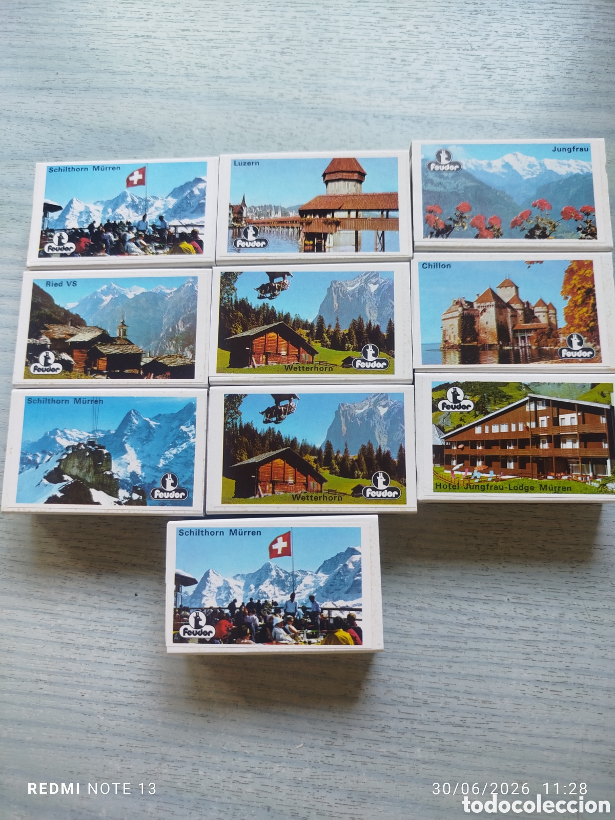 Cajas de cerillas: 10 CAJAS CERILLAS IMAGENES DE SUIZA