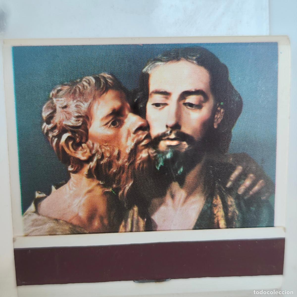 Cajas de cerillas: Caja de Cerillas fosforos 18 fiestas y ferias de Espa&ntilde;a semana Santa beso de Judas