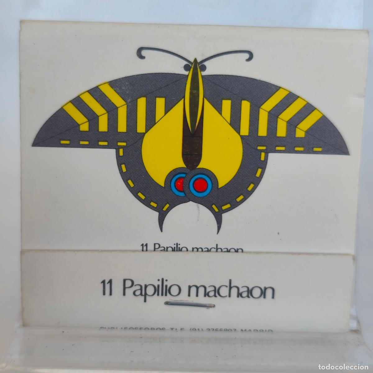 Cajas de cerillas: Caja de Cerillas fosforos papilo machaon serie mariposas