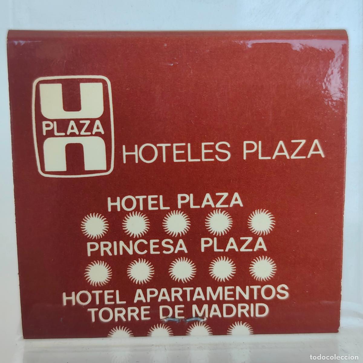 Cajas de cerillas: Caja de Cerillas fosforos publicidad hotel Hoteles plaza Madrid