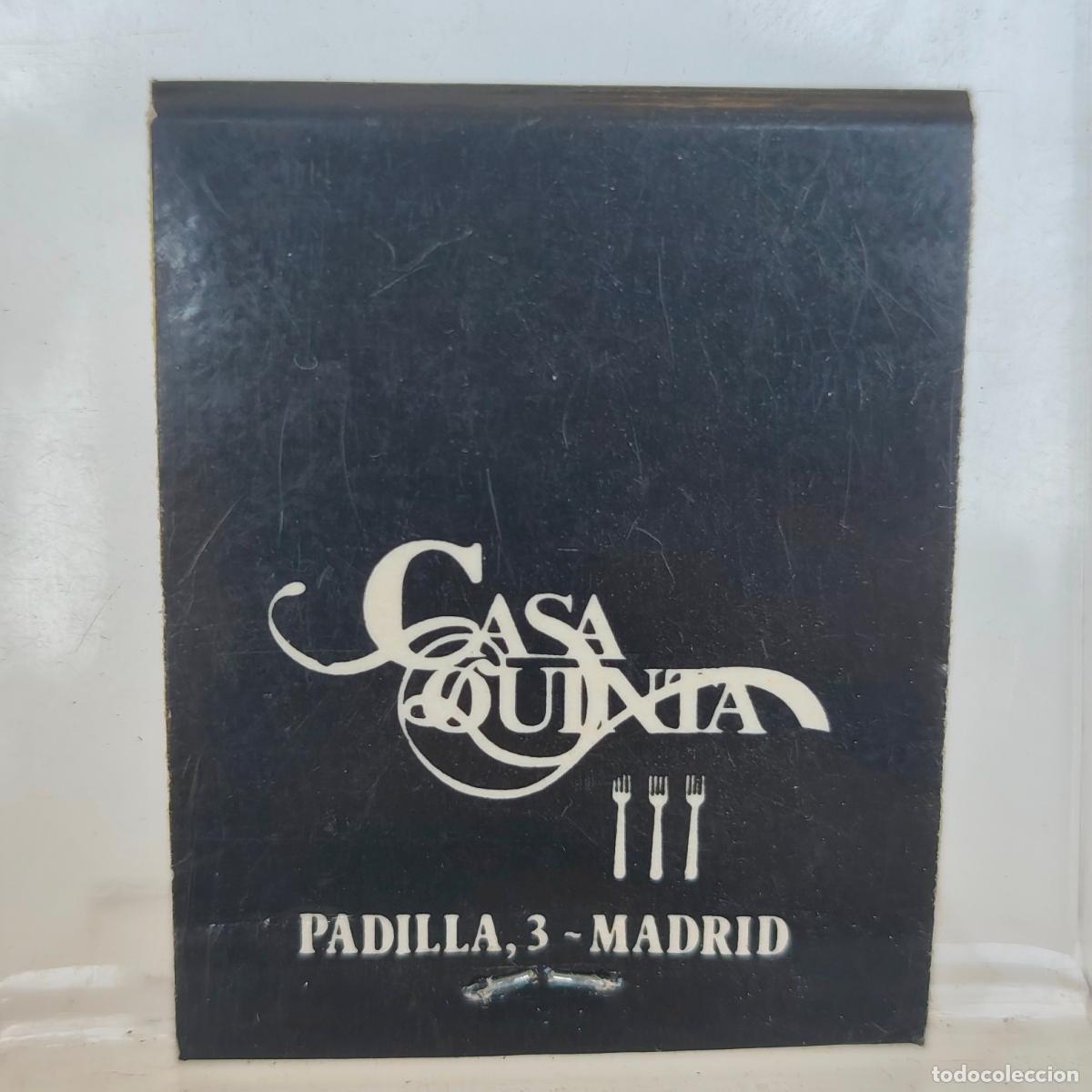 Cajas de cerillas: Caja de Cerillas fosforos publicidad casa Quinta Madrid
