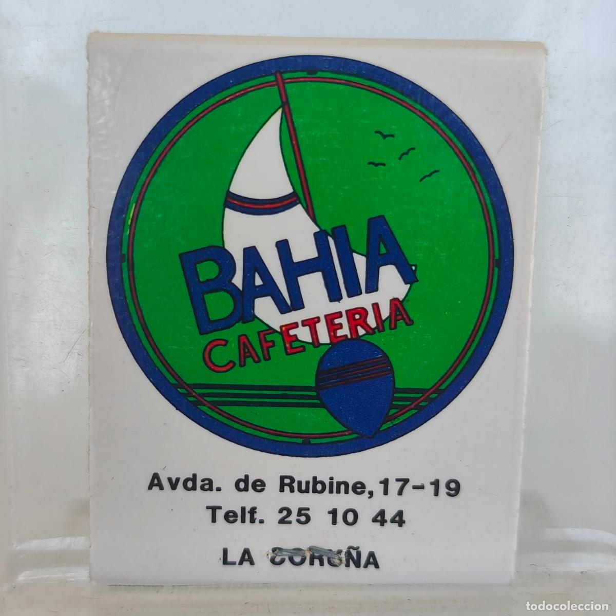 Cajas de cerillas: Caja de Cerillas fosforos publicidad Cafeter&iacute;a Bah&iacute;a A Coru&ntilde;a La Coru&ntilde;a