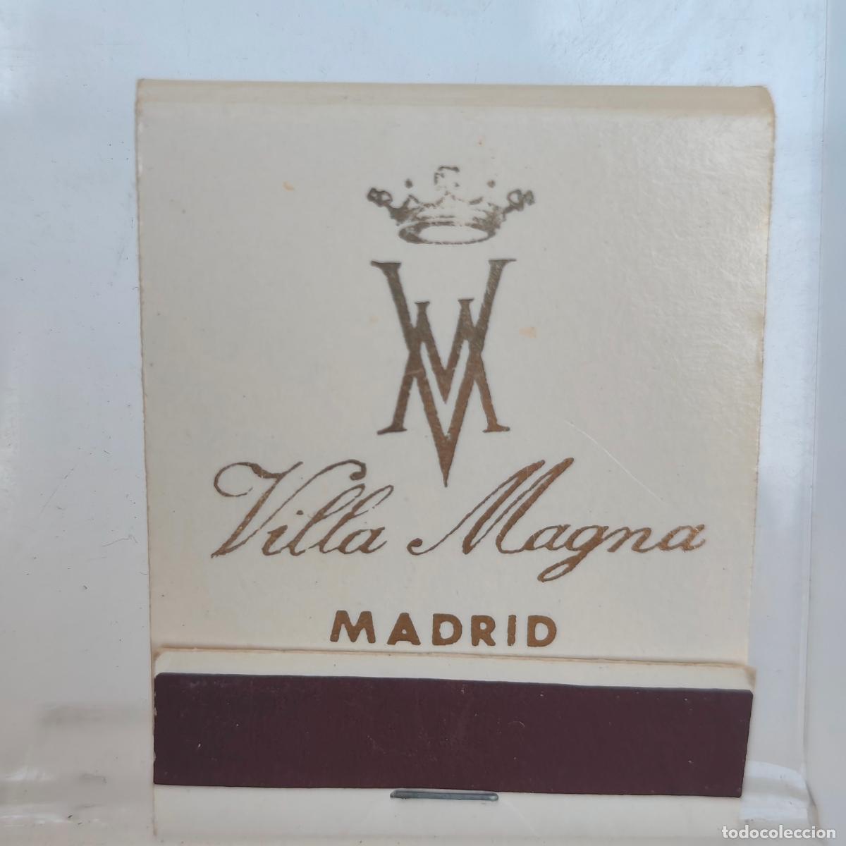 Cajas de cerillas: Caja de Cerillas fosforos publicidad villa magna Madrid