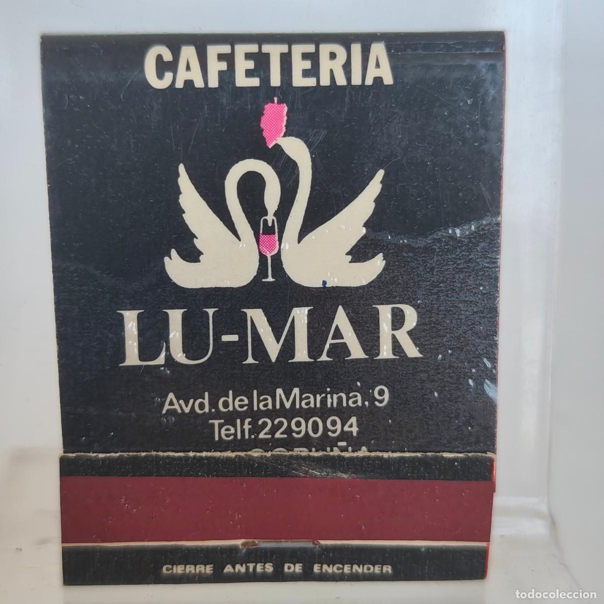 Cajas de cerillas: Caja de cerillas f&oacute;sforos Cafeter&iacute;a Lu-Mar A Coru&ntilde;a La Coru&ntilde;a